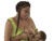Medical Illustration of a Black woman breastfeeding a baby.