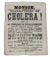 An archival poster from 1849 for preventiving Cholera.