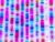 Graphic representation of the DNA sequence in bright blues, pinks and purples.