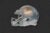 Photo illustration: A grey football helmet is overlain over a glowing brain.